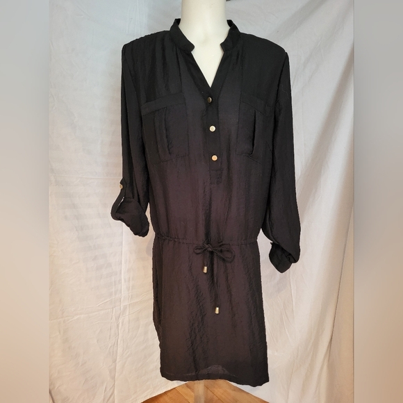 Vero Moda Dress Shirt Black, Size Large - Picture 1 of 8